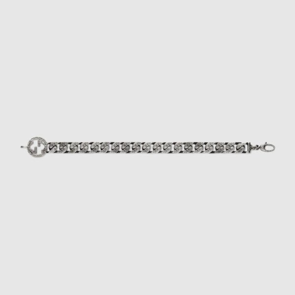 INTERLOCKING CHAIN BRACELET IN SILVER
