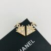Double C diamond triangle earrings