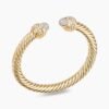 Classic Cablespira Bracelet 18K Yellow Gold with Diamonds, 7mm
