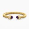 F50C9F79-EB40-7C95-E3B5-1E4DBF21539F.jpg Classic Cablespira® Bracelet 18K Yellow Gold with Amethyst and Diamonds, 7mm