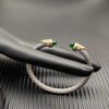 5mm Cable Bracelet with Peridot & Diamond Accents