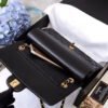 Chanel 1112 Black Medium Size 2.55 Lambskin Leather Flap Bag