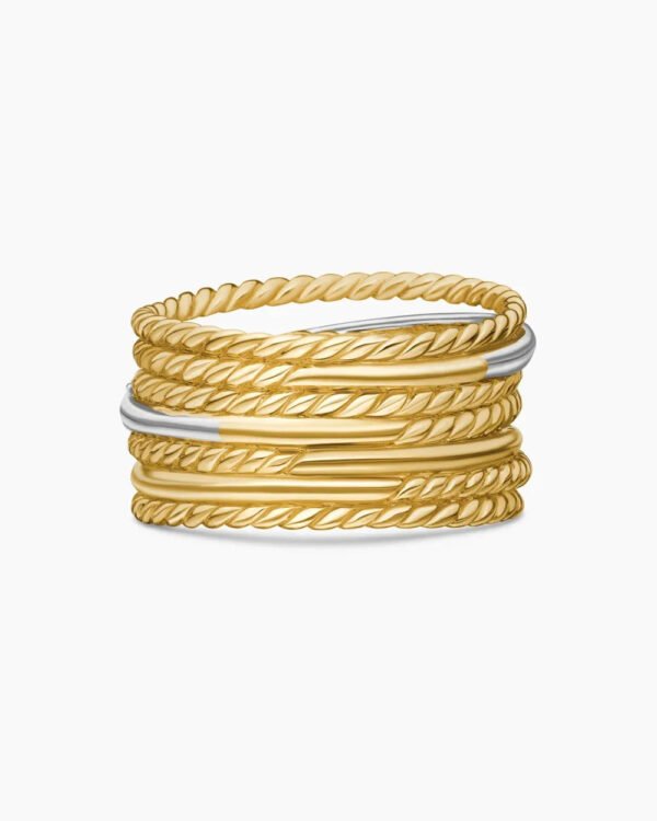 Crossover Ring 18K Yellow Gold with Diamonds - 6