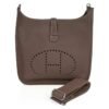 Evelyne GM Bag Etoupe Clemence Leather with Palladium Hardware