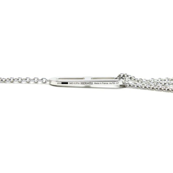 EVER CHAIN D'ANCRE NECKLACE, SMALL MODEL, 18K WHITE GOLD WITH DIMOND