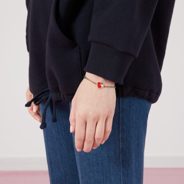 HEART BRACELET WITH INTERLOCKING G