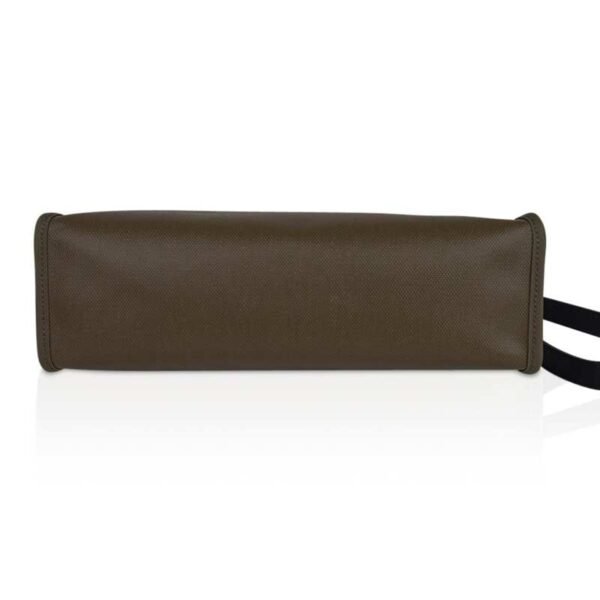 Herbag Zip 31 Bag Retourne Khaki Berline & Black Leather with Palladium Hardware