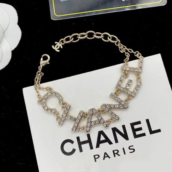 Full diamond letter bracelet
