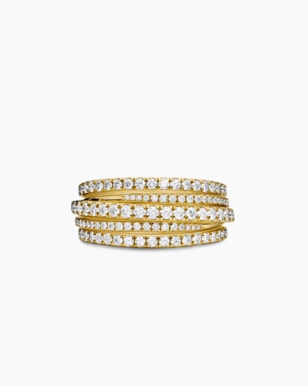 FA2C38A5-352B-9ED8-D43C-353287ACBD22.jpg Pavé Crossover Ring 18K Yellow Gold with Diamonds - 6