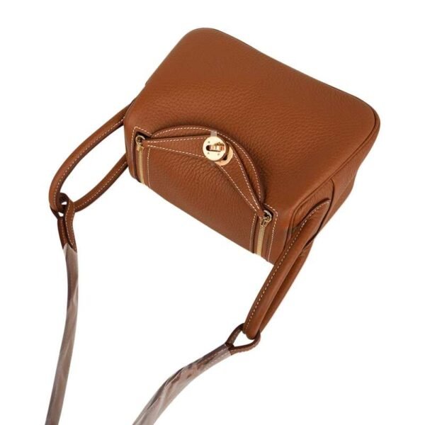 FB02107A-1C2B-2FE1-6D82-F864506BC765.jpg Mini Lindy 20 Bag Gold Clemence Leather with Gold Hardware