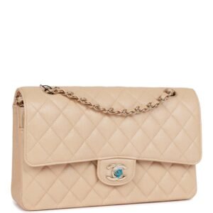 FC4E870A-4714-9286-2AF0-7E989185A772.jpg Medium Classic Double Flap Bag Beige Iridescent Caviar Light Gold Hardware