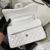 Chanel Large Classic Handbag Silver Hardware White For Women, Women&rsquo;s Handbags, Shoulder Bags 11.8in/30cm