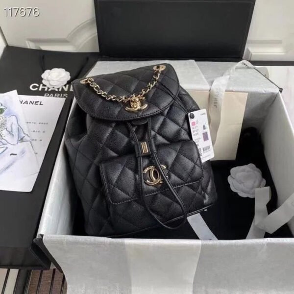 FD607F82-9BEC-0EDC-9DB5-D0751F24A794.jpg Chanel Duma Backpack Gold Toned Hardware Black For Women, Women’s Bags, Shoulder Bags 9.4in/24cm AS1371