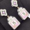 No.5 Perfume Rhinestone Earrings