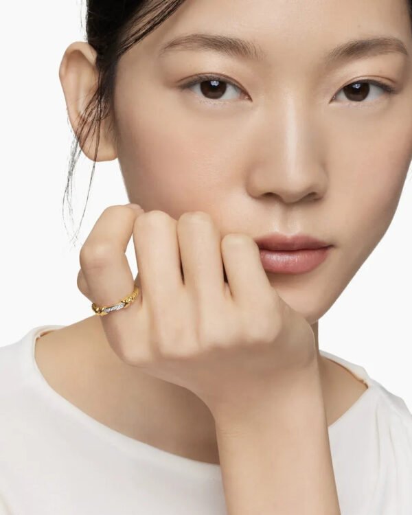 Petite Helena Wrap Band Ring 18K Yellow Gold with Diamonds - 6