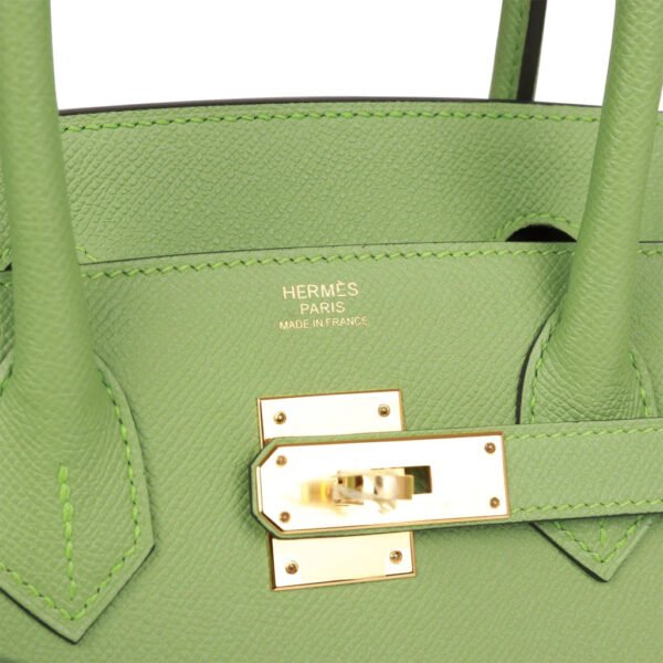 Birkin 25 Vert Criquet Epsom with Palladium Hardware