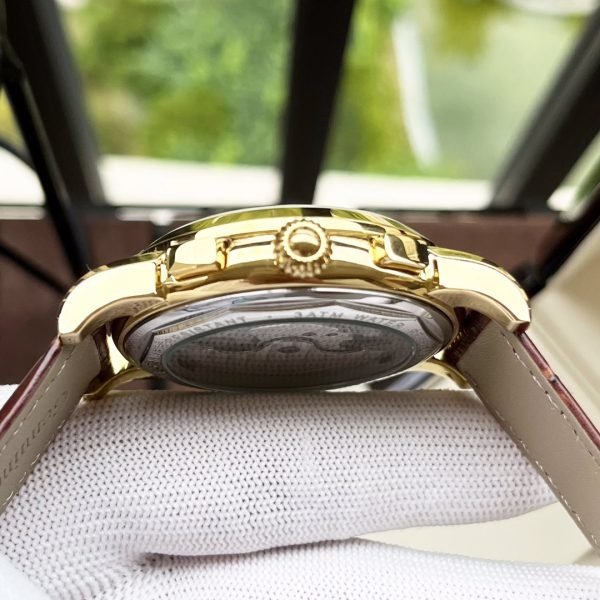 Patek Philippe Complications Men 42mm White Dial Gold-tone Watch