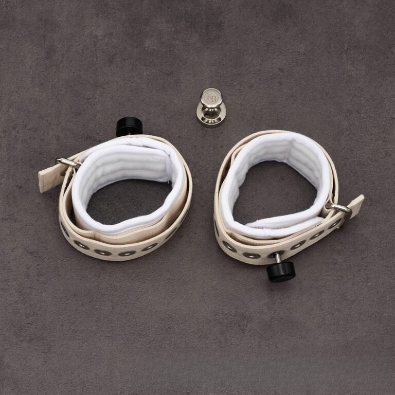 Cuffs for Legs and Arms Pair Kinky Style White
