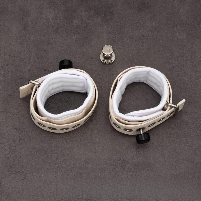 Cuffs for Legs and Arms Pair Kinky Style White
